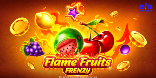 flame fruits frenzy slot banner by ela games