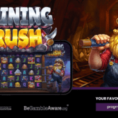 mining rush slot banner by pragmatic play