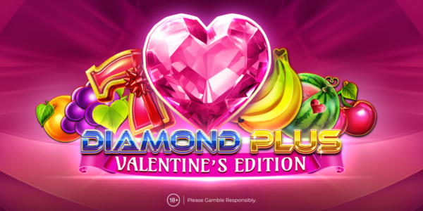diamond plus valentines edition slot banner by amusnet