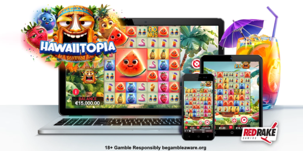 hawaiitopia slot banner by red rake gaming