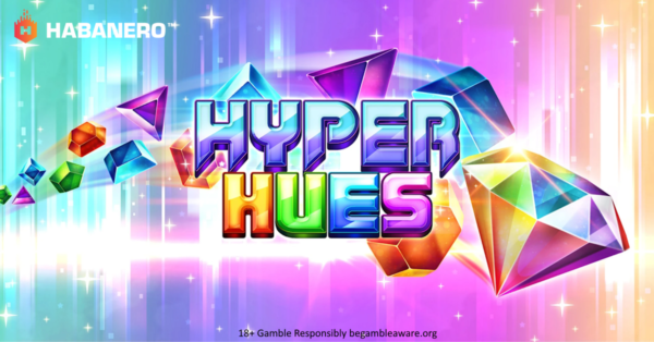 hyper hues slot banner by habanero