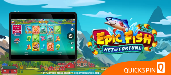 epic fish net a fortune slot banner by quickspin
