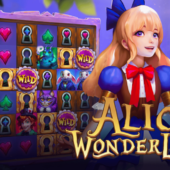 alice wonderluck slot banner by bgaming