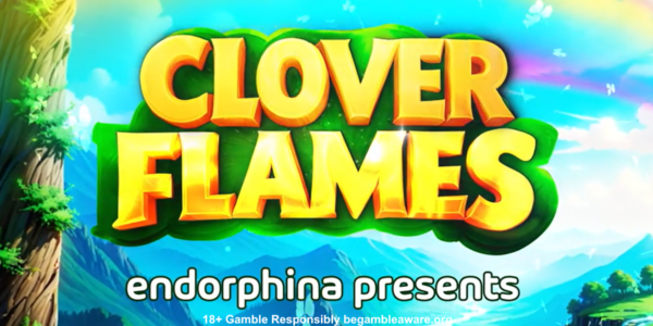 Banner of clover flames slot by endorphina