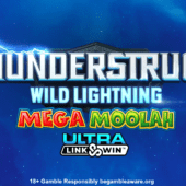 thunderstruck wild lightning mega moolah slot banner by stormcraft studios