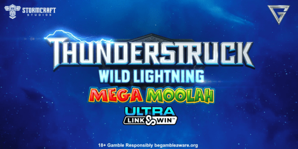 thunderstruck wild lightning mega moolah slot banner by stormcraft studios