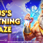 zeus lightning blaze slot banner by spinomenal