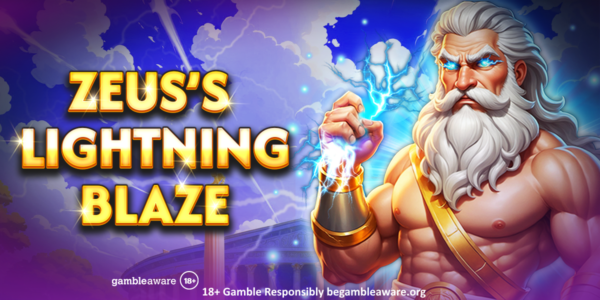 zeus lightning blaze slot banner by spinomenal