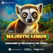 banner of majestic lemur slot by spinomenal