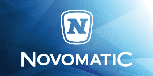 novomatic logo blue background
