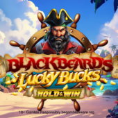 Banner of Blackbeard’s Lucky Bucks Hold & Win by Rival