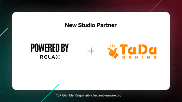 Banner of Relax Game TaDa Gaming Partnership