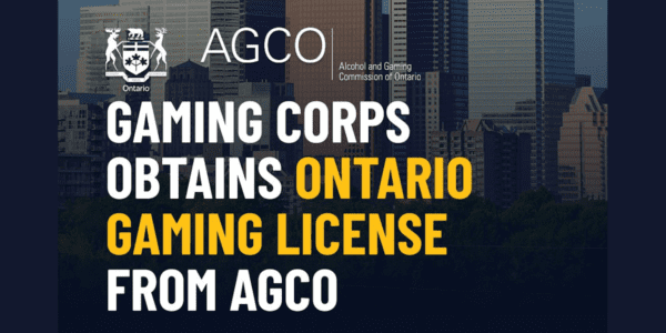 gaming corps gains gaming license from AGCO for Ontario, Canada
