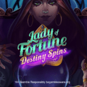 Banner of Lady of Fortune Destiny Spins by Play'n GO