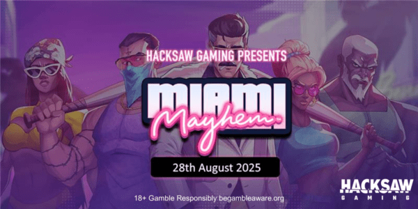 Banner of Miami Mayhem by Hacksaw Gaming