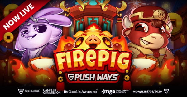 Banner of Fire Pig Push Ways by Push Gaming