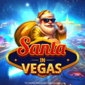 Banner of Santa in Vegas by Booming Games