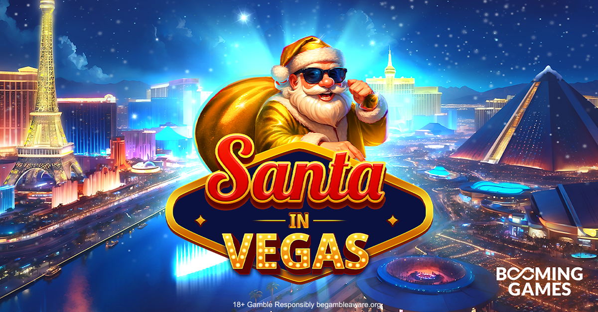 Banner of Santa in Vegas by Booming Games