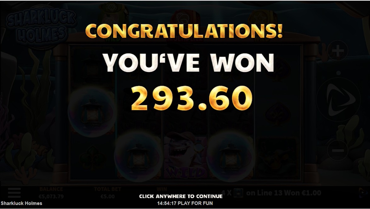 A win in Sharkluck Holmes by Boomerang
