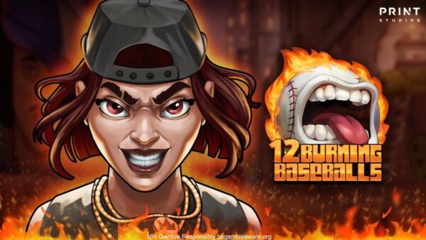 Banner of 12 Burning Baseballs by Print Studios