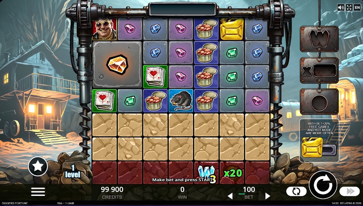 Base game in Digger's Fortune by Belatra