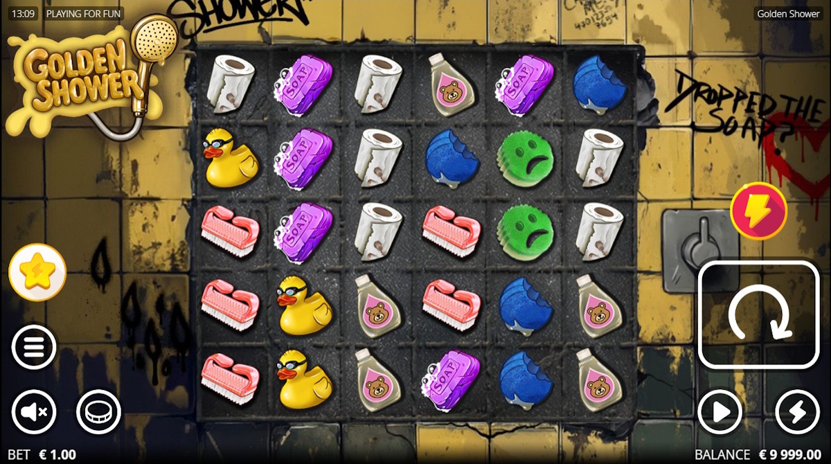 Base game in Golden Shower by Nolimit City