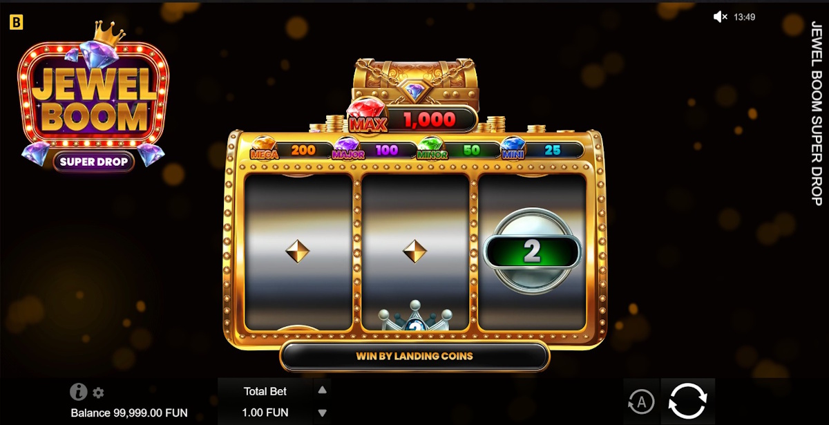 Base game in Jewel Boom Super Drop by BGaming