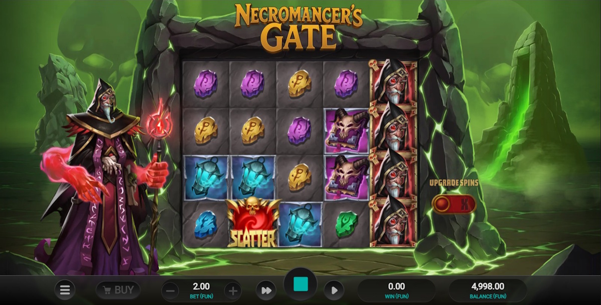 Base game in Necromancer’s Gate by Relax Gaming