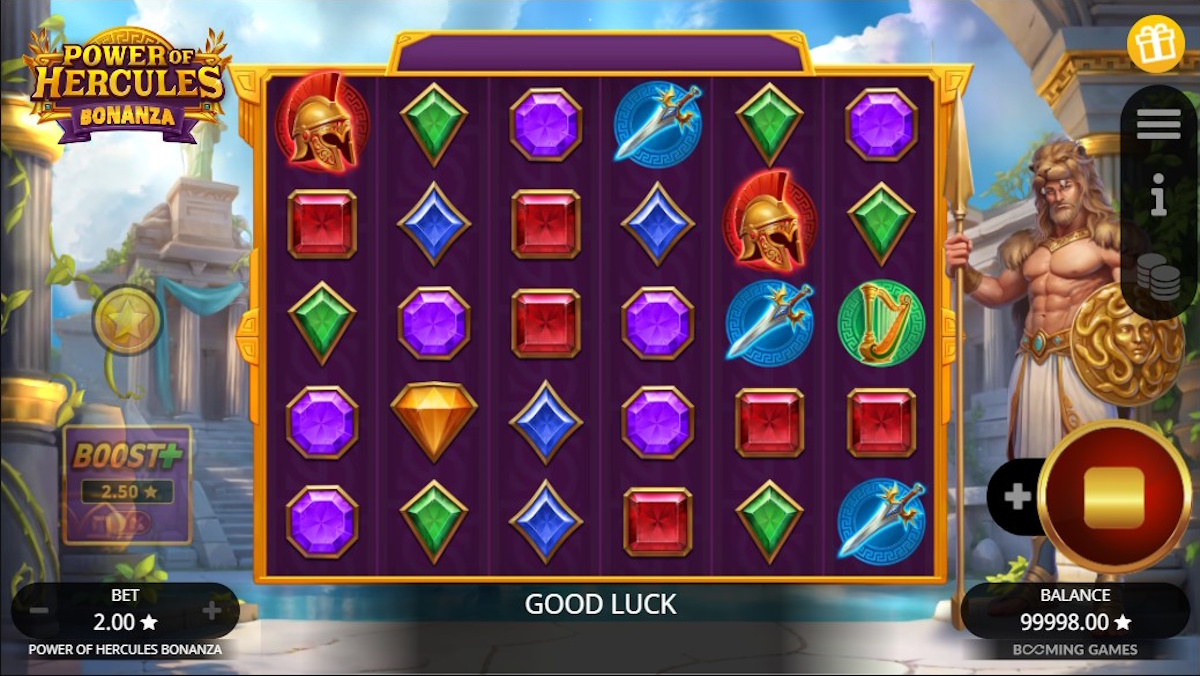 Base game in Power of Hercules Bonanza by Booming Games