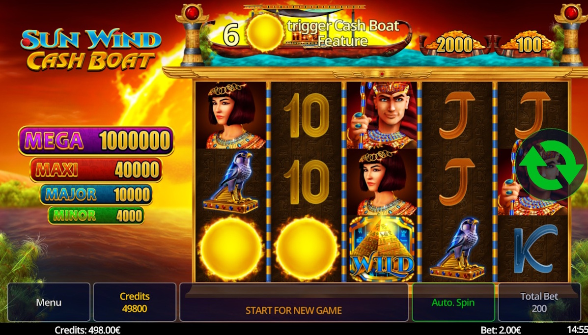 Base game in Sun Wind Cash Boat by Swintt
