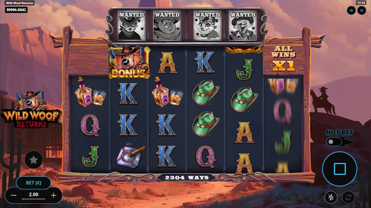 Base game in Wild Woof Returns by Gaming Corps