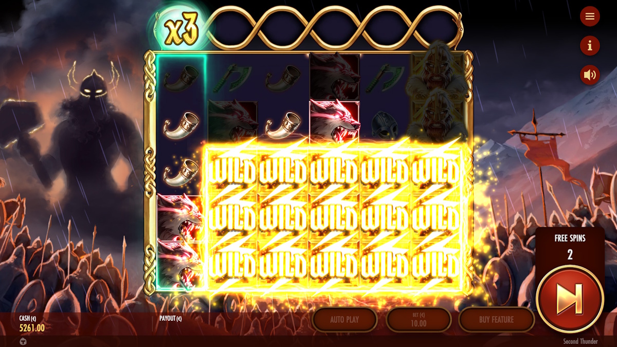 Bonus game in Second Thunder by Thunderkick