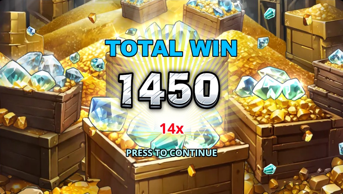 Total win in Digger's Fortune by Belatra