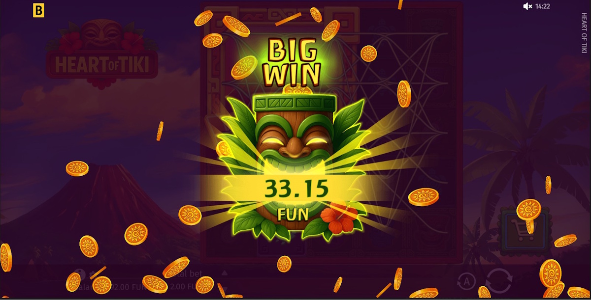 A big win in Heart of Tiki by BGaming