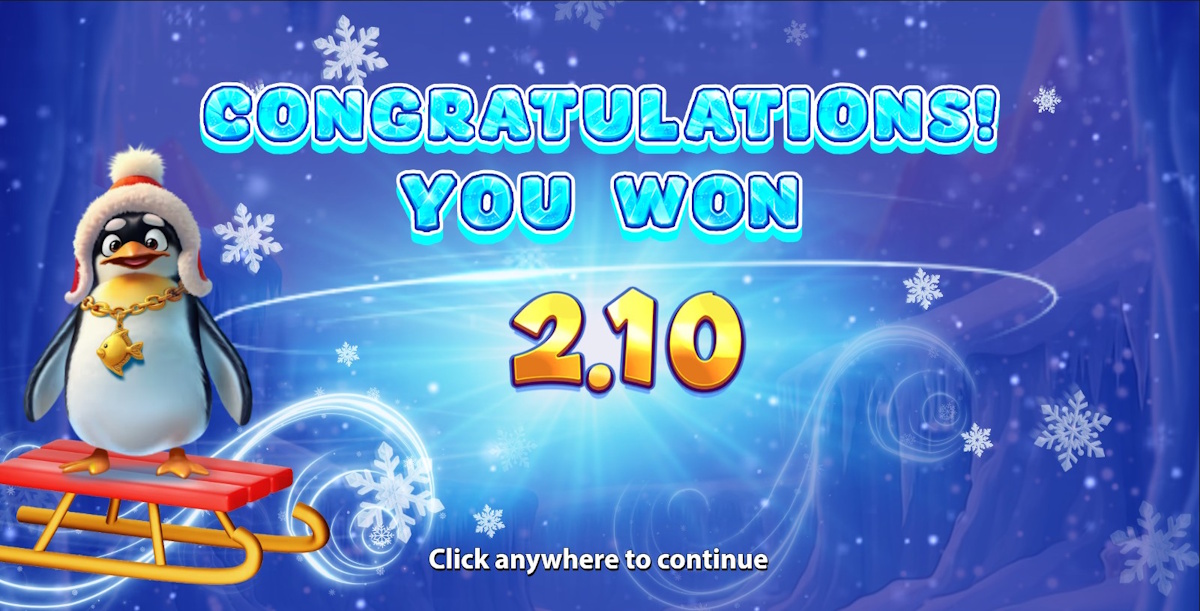 A win in Penguin Payday by Stakelogic