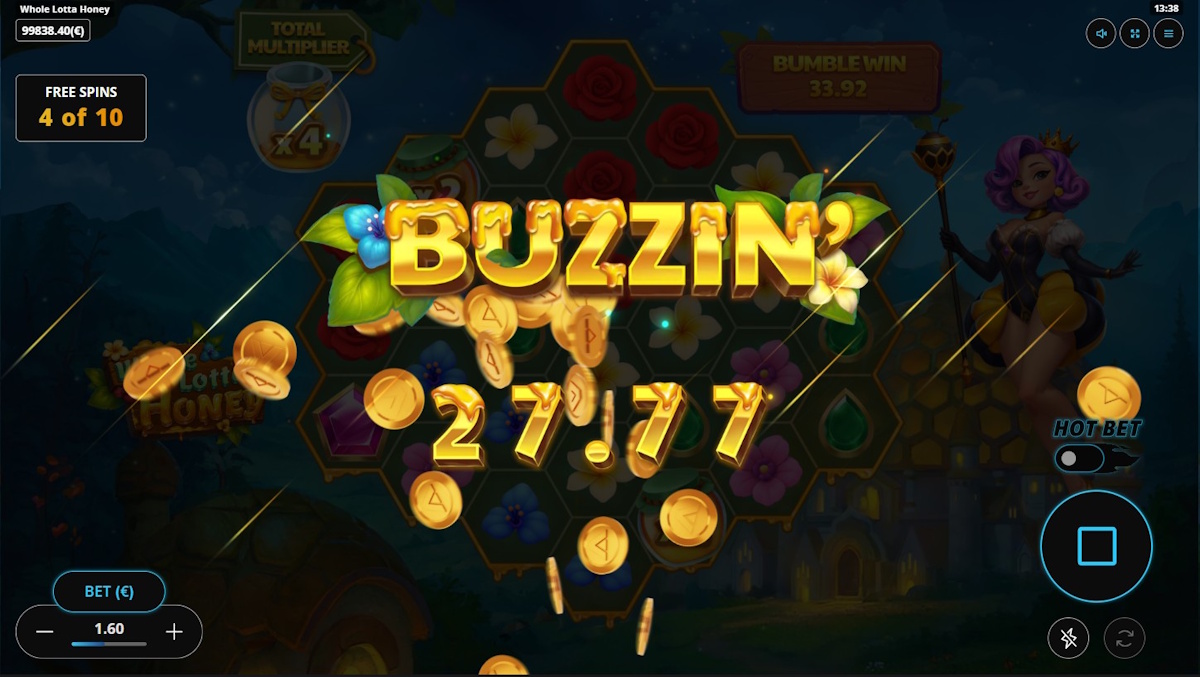 A win in Whole Lotta Honey by Gaming Corps