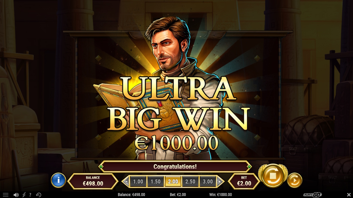 An ultra big win in Book of Dead GO Collect by Play'n GO