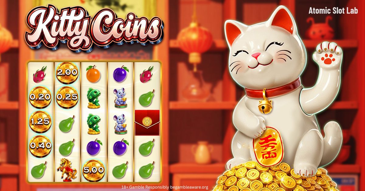 Banner of Kitty Coins by Atomic Slot Lab