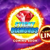 Banner of Sticky Diamonds Flaming Link by Gamomat