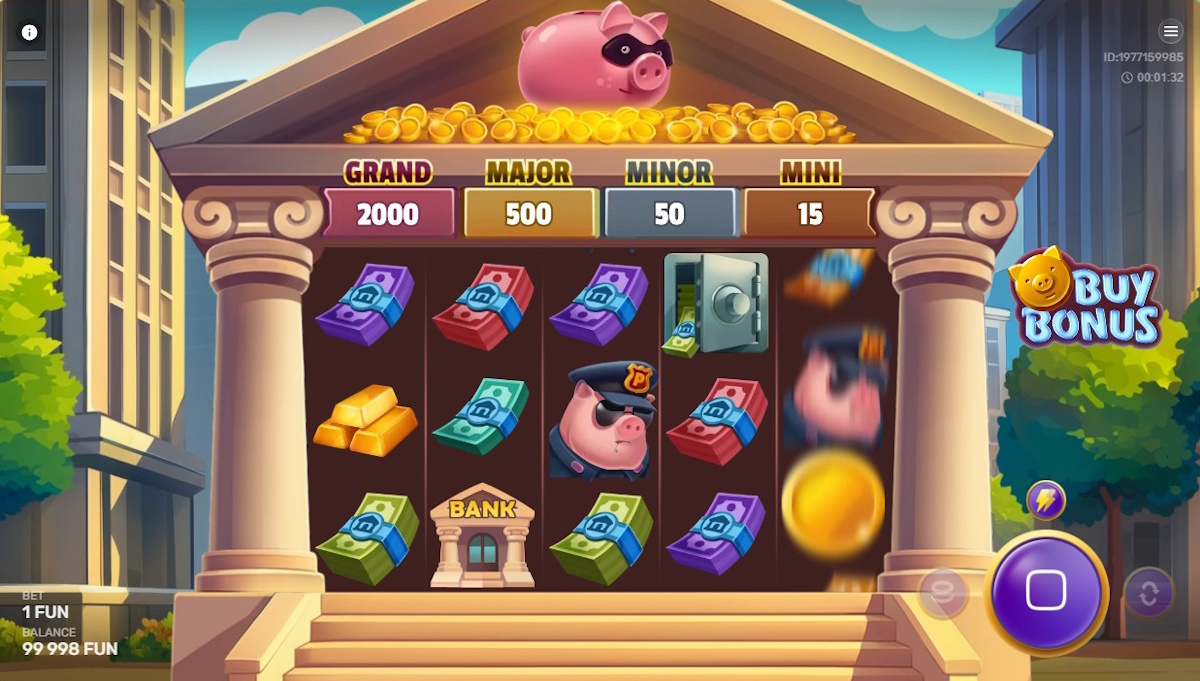 Base game in Gangsta Piggy Hold and Win by Galaxsys