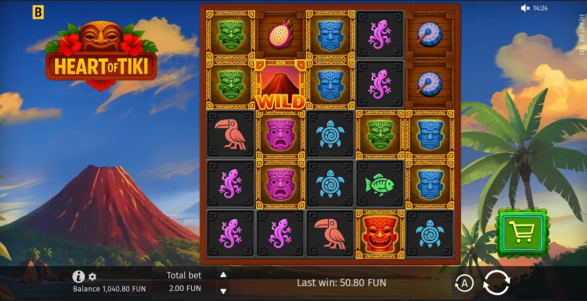 Base game in Heart of Tiki by BGaming