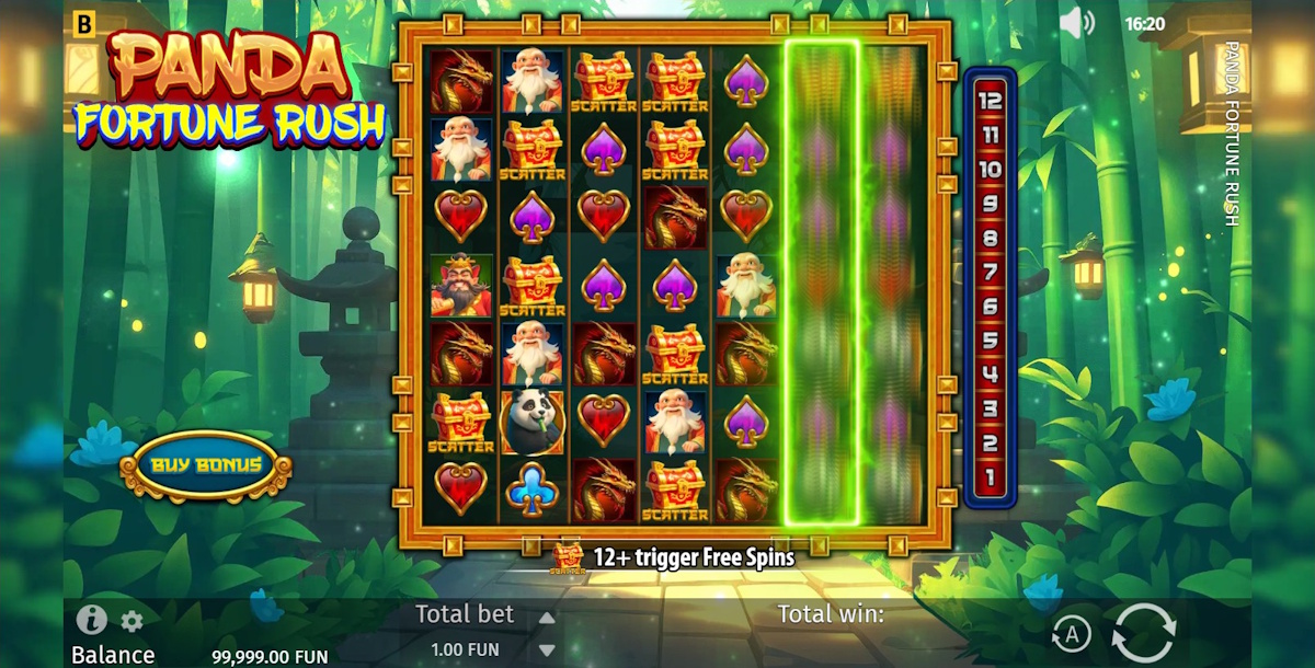 Base game in Panda Fortune Rush by BGaming