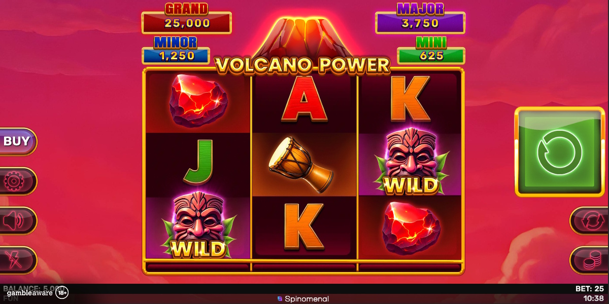 Base game in Volcano Power Hold & Hit 3x3 by Spinomenal