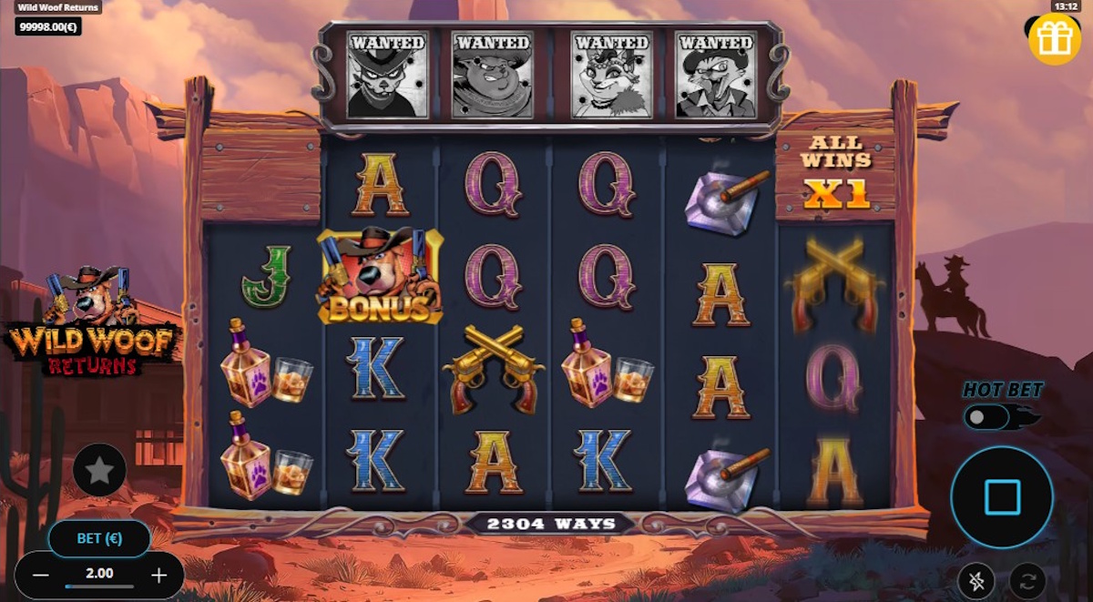 Base game in Wild Woof Returns by Gaming Corps