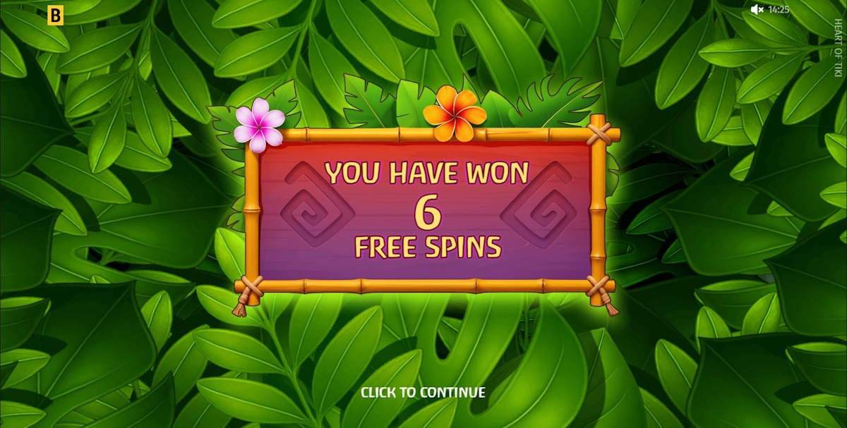 Free spins won in Heart of Tiki by BGaming