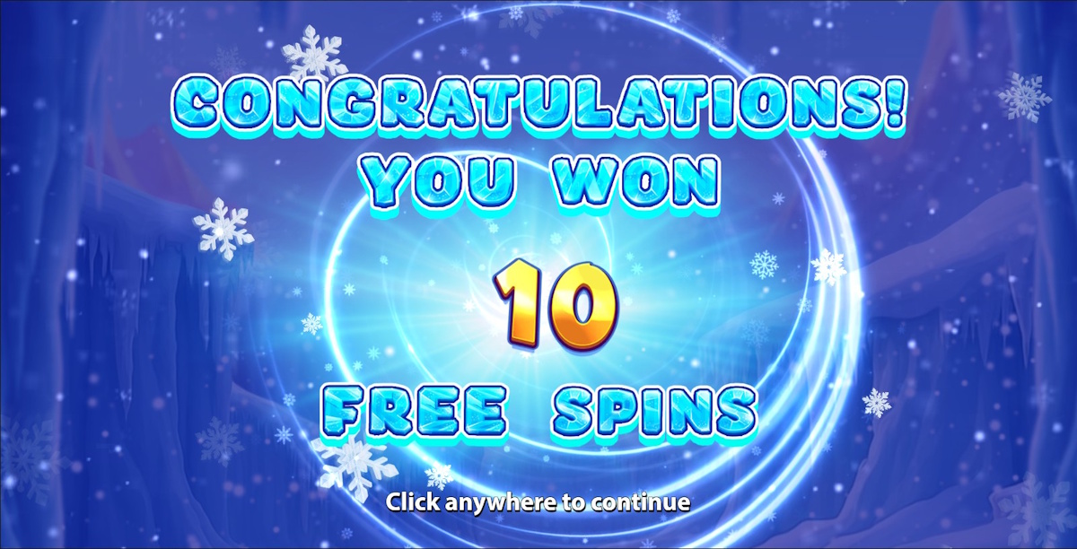 Free spins won in Penguin Payday by Stakelogic