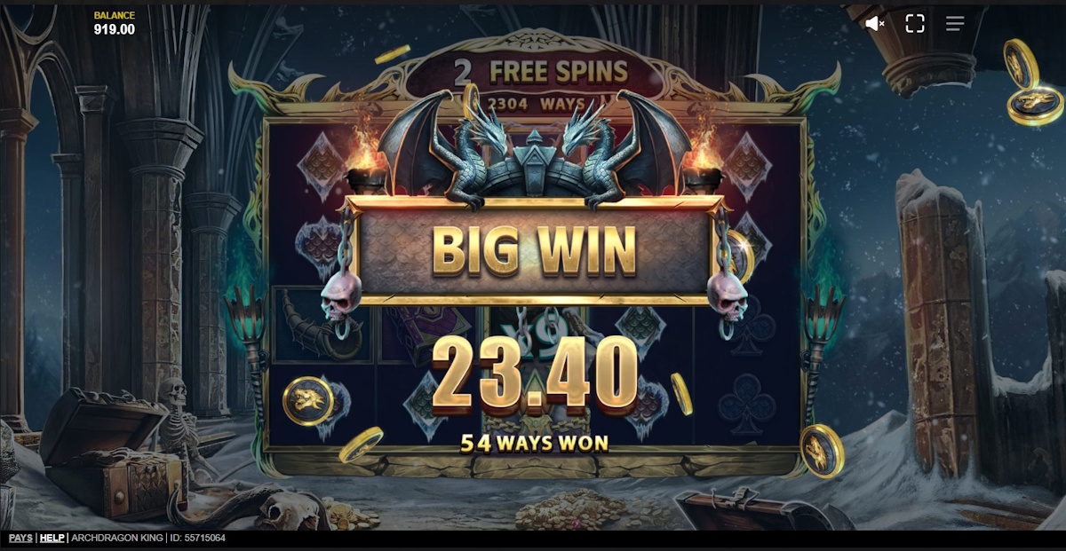 A big win in Archdragon King by Red Tiger