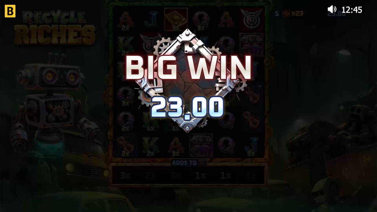 A big win in Recycle Riches by BGaming