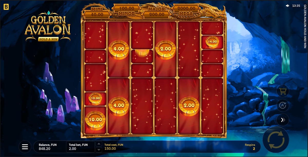 A bonus round in Golden Avalon Hold and Win by BGaming