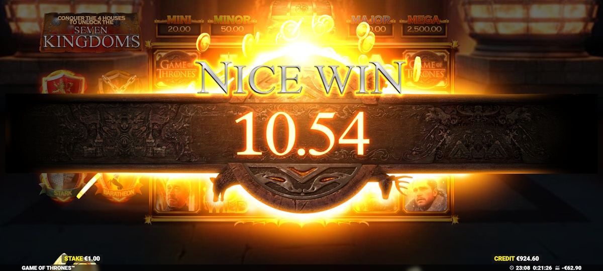 A nice win in Game of Thrones™ by Blueprint Gaming